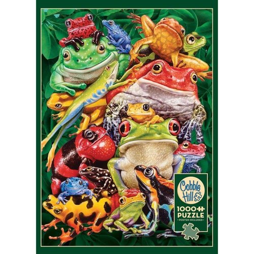 Cobble Hill 1000 Piece Puzzle - Frog Business - Sample Poster Included