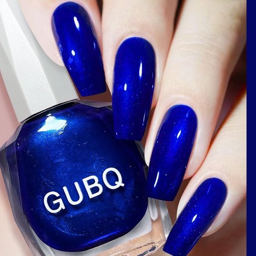 COSMOO Blue Nail Polish, 12ml Quick Dry Nail Lacquer, Super Lustrous Nail Enamel Polish, Iridescent Ultrachrome Nail Art Varnish