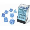 Chessex Polyhedral 7-Die Set - Borealis Sky Blue/White with Luminary 27586 (CHX27586)
