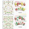 8 Sheets Christmas Nail Art Stickers 3D Xmas Nail Decals Self Adhesive Xmas Tree Bell Winter Nail Stickers Holiday Nail Design Christmas Nail Stickers for Women Girls Christmas Nail Art Decoration
