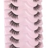 wiwoseo False Eyelashes Half Lashes Natural Wispy Fluffy Faux Mink Lashes DIY Extension Eyelashes 16MM Fake Eyelashes 10 Pairs Pack