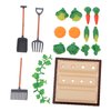 NUOBESTY 1 Set Mini Shovel Rake Farm Model Kit Vegetable Figurines Mini Model Miniature Vegetables Scene Model Out Door Decor Mini Dollhouse Decor Dollhouse Decorations Small Ornament Resin