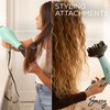Sassy Ceramic Ion Hair Dryer, 1875-Watt Salon Dryer with Concentrator and Diffuser, Multiple Heat Settings and Cool Shot (Aqua)