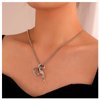 Allereyae Vintage Snake Pendant Necklace Punk Snake Necklace Serpent Choker Necklace Silver Box Chain Necklace Jewelry for Women