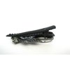 Medium black metal gray crystal hair pin alligator clip