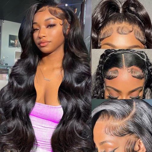 Teotuli Body Wave Lace Front Wigs Human Hair Pre Plucked 13x4 HD Lace Front Wigs Human Hair 200% Density Body Wave Glueless Frontal Wigs Human Hair for Women 22 Inch