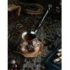 DEMMEX Thickest Copper Turkish Greek Arabic Coffee Pot Engraved Stovetop Coffee Maker Cezve Ibrik Briki with Wooden Handle & Wooden Spoon, for 3 People (Copper)