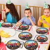 gisgfim 96 Pcs Semi Truck Party Supplies Paper Plates Napkins Tractor Trailer Themed Party Birthday Decorations Favors for Kids Semi Truck Party Decor Serves 24
