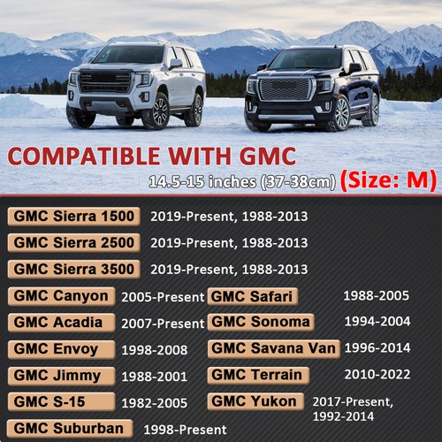 GIANT PANDA Steering Wheel Cover for GMC Sierra Acadia Terrain Yukon(3D Honeycomb-Blue-Standard Size)