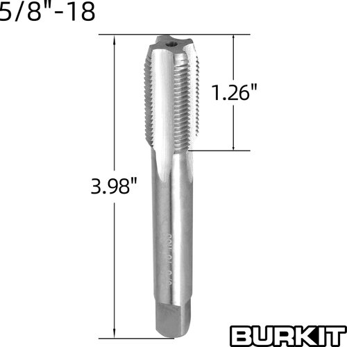 Burkit 5/8"-18 UNF Tap and Die Set, 5/8 x 18 UNF Machine Thread Tap and Round Die Right Hand