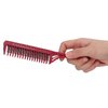 Teasing Comb, 3 Row Comb Hair Care Hair Styling Modeling Comb Lightweight Hair Salon Supplies Comb (Red)