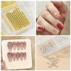 XEAOHESY 2 Boxes Nail Art Beads Gold Silver Mini Metal Nail Caviar Beads with 3 Sizes（0.5mm/0.8mm/1mm） Gold Silver Nail Charms for Women Girls Nail Decorations with Rhinestone Pickup Pen and Tweezers
