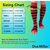 Doc Miller Open Toe Compression Socks for Women and Men 15-20mmHg, Shin Splints, Varicose Veins and Calf Injury Recovery, 1 Pair Red Black Medium Toeless Compression Socks Women