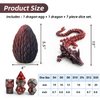 DND Dice Set (7 Pieces) and 3D Printed Dragon Egg,Fidget Toys,Surprise Dragon Egg and Polyhedral Dice Set with Gift Box,Playing Game with Dragon Eggs for RPG DND MTG
