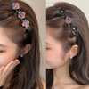 SUBANG 12 Pieces Sparkling Crystal Stone Braided Hair Clips Rhinestone Hair Clips Braided Hair Clips with 3 Small Clips for Women Girls