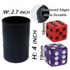 Graduation Gift Dice Stacking Cup Set with 4 Pcs 19mm and 5 Pcs 18mm Standard 6 Sided Dices Straight Dice Cup with Storage Bag Dice Cup Shaker with Magic Tricks Instruction Black
