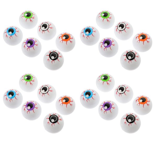 AKHFKY 24 Pieces 1In Plastic Halloween Eyeballs Scary Ping Pong Eyeballs for Toys Halloween Eyeballs Creepy Plastic Eyeballs Halloween Eyeballs Props for Halloween Party Decorations Supplies