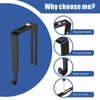 Cubicle Hangers Universal Partition Hanger Set Metal Black Cubicle Hooks Door Mirror Hanger Cubicle Wall Hooks Adjusted to Fit Panels with 1.35 to 3.5 in Inch Thickness for Office Whiteboard (8)