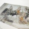 4PCS Vintage Butterfly Hair Clips for Hair, Metal Gold Rhinestone Butterfly Hair Clips, Mini Hair Clips Sparkly Diamond Claw Clips Alloy Fancy Thick Hair Barrette Clamp for Women Girls