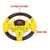 Simulated Driving Controller 21 x 3.5 x 21cm Co-Driver Simulated Steering Wheel Educational Music Toy for Children Kids 4 5 6 Years Old (Yellow)