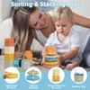 BYFWH 5 in 1 Montessori Baby Toys for 6-48 Months,Shape Sorters Stacking Cups,Rings Toy Links,Soft Stacking Rings,Blocks Set,Soft Animals Toys Shape Sorters for Toddlers 1-3