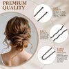 Crowye 1000 Pcs U-shaped Hair Pins Bulk for Buns 2.4 Inch Pins Black Hair Pins Waved Hair Pins Lady Bobby Pins Hair Grip Hair Styling Pins Hair Accessories for Women with Storage Box