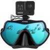 OCTOMASK - Frameless Dive Mask w/Mount for All GoPro Hero Cameras for Scuba Diving, Snorkeling, Freediving (Black)…