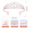 JasperKino 65th Birthday Sash and Tiara Set Rose Gold Birthday Sash Crown Birthday Party Favors Supplies for Girls Birthday Party