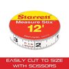 Starrett Tape Measure Stix with Adhesive Backing - Mount to Work Bench, Saw Table, Drafting Table - 1/2" x 12', English Metric, Right-Left Reading - SM412WRL