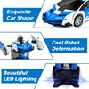 AMENON Remote Control Transform Car Robot Boys Christmas Toys with Lights RC Car 2.4Ghz 1:18 Rechargeable 360°Rotating Race Car Xmas Birthday Gifts Stocking Stuffers for Kids Boys Girls Party Favors