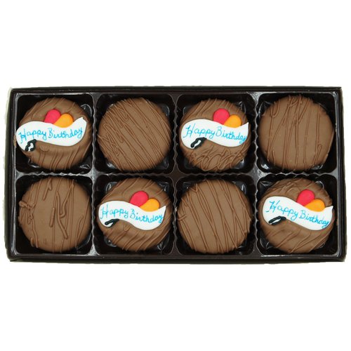 Philadelphia Candies Milk Chocolate Covered OREO Cookies, Happy Birthday Gift Net Wt 8 oz