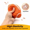 Petinstinct Small Squeaky Dog Toys, Rubber Puppy Football Toy for for Aggressive Chewers, Durable and Interactive Dog Toys for Small Dogs, Tough Fetch Dog Ball Toy, Orange, Small