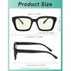 Eyekepper 4 Pack Ladies Computer Glasses Oversized Square Design Blue Light Filter Readers +2.00