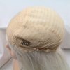 xiweiya White Blonde Synthetic Blonde Lace Front Wigs Long Body Wave Hair White Queen Heat Resistant Fiber Wig High Density Hair-reparement Wig for women
