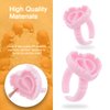 POCMKO 300PCS Glue Rings for Lash Extension Supplies, Lash Glue Cup for Volume Lashes Fan, Eyelash Extension Lash Rings, Glue Holder for Lash Glue Supplies, Lovely Heart Shape Eyelash Rings
