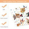 Dog Party Decorations ,20 Pcs Plates and 20 Pcs Napkins , Puppy Paw Print For Dog Birthday Party Tableware Favors,Severs 20