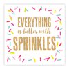 Slant Collections Cocktail Colorful Gold Foil Disposable Paper Party Napkins, 20-Count, Better with Sprinkles