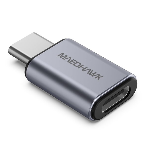 MaedHawk Bypass 2.0 Motorcycle CarPlay Bluetooth Headset Adapter with Passthrough USB-C Charging Port (Grey)