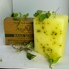 AyuRoots Ayurvedic Basil Soap Bar, 3.88 oz of naturally handmade vegan soap for the face and body crafted with authentic Indian craftsmanship.