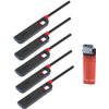 M.V. Trading 6 Pack Refillable Lighter for Kitchen Camping Grilling BBQ Home Adjustable Flame