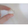 Generic Tiny small silver tone rectangle metal hair claw clip