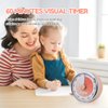 Visual Timer for Kids and Adults, Teeloray Time Timer Kids Timer for Desk 60 Minute Countdown Timer Mechanical Kitchen Timer, Time Management Tool for Home Classroom Teacher Study Cooking, Pink