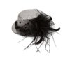 Hair Accessory Feather Fascinator - Glittery Silver