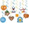 Oktoberfest Party Decorations, Oktoberfest Hanging Swirls Decoration, Bavarian Ceiling Swirls Hanging Spiral Streamers for German Theme Oktoberfest Beer Festival Oktoberfest Party Supplies
