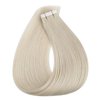 Sunny Hair Blonde Tape in Hair Extensions Human Hair Platinum Blonde Human Hair Tape ins Extensions Real Hair Blonde Tape in Natural Hair Extensions for White Women 50g 20pcs 22inch