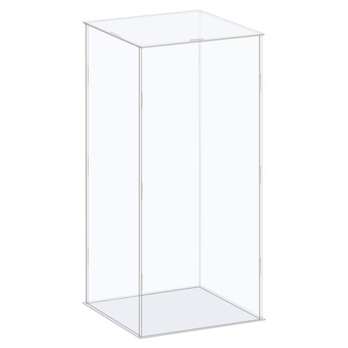 MECCANIXITY Acrylic Display Case Box Clear Dustproof Protection Showcase 6.3x6.3x14.1 Inch for Collectibles Display
