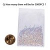5000Pcs Ultra Mini 1.2mm Diamond DIY Glass Sand Rhinestones Beads Iridescent Crystals Long Lasting AB Shine Like Swarovski for Nail Art DIY Crafts& Nail Beauty Makeup (Gel Glue Not Included)