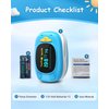 Children Fingertip Pulse Oximeter Blood Oxygen Saturation Monitor for Child Kids Portable Oxygen Monitor with OLED Screen Included 2AAA Batteries