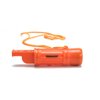 SE 5-in-1 Orange Survival Whistle with Compass, Signaling Mirror, Lanyard, and Fire Starter - 112dB, 4.5-Inch Length - Ideal for Hiking, Camping, Emergencies (2-Pack) - CCH5
