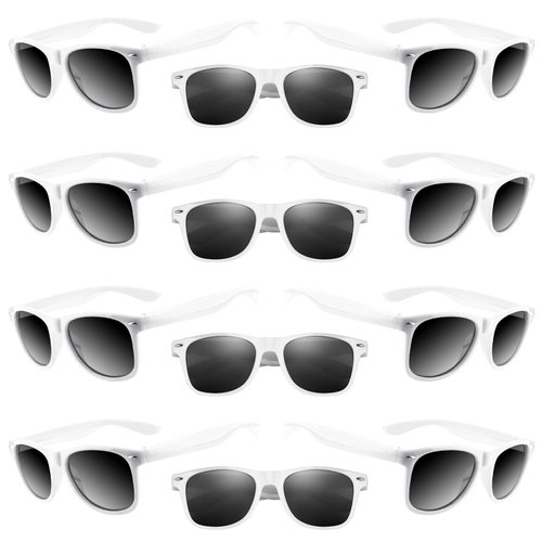 TUPARKA 20 Pack Kids Sunglasses Bulk for Summer Pool Party Favors Birthday Parties Goody Bag Fillers, White